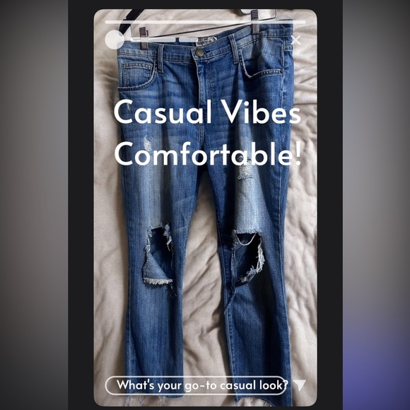 Current Elliott Distressed Boyfriend Jeans Sz 28 Distressed Front - Picture 7 of 11